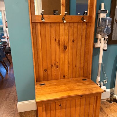 Sale Photo Thumbnail #104: PRESALE ITEM:  Hall tree w/storage-$125