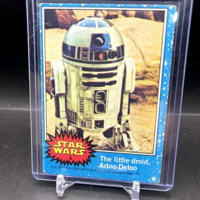 Sale Photo Thumbnail #212: 1977 Topps Star Wars R2-D2 Artoo-Detoo #3 Blue Series Vintage Trading Card