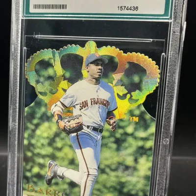 Sale Photo Thumbnail #197: 1995 Pacific Gold Crown Die Cuts Barry Bonds #15 San Francisco Giants AGS 10 Gem Mint