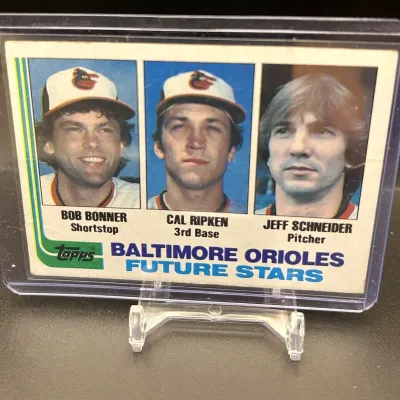 Sale Photo Thumbnail #204: 1982 Topps Cal Ripken Jr Rookie Card #21 Orioles Future Stars Bob Bonner Jeff Schneider