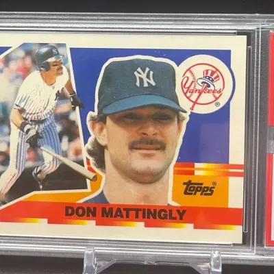 Sale Photo Thumbnail #214: 1990 Topps Don Mattingly #85 New York Yankees PSA 8 NM-MT Baseball Card