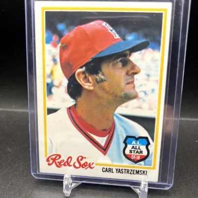 Sale Photo Thumbnail #205: 1978 Topps Carl Yastrzemski #40 Boston Red Sox AL All-Star Baseball Hall of Fame