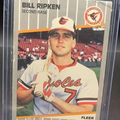 Sale Photo Thumbnail #2: 1989 Fleer Bill Ripken #616 Baltimore Orioles Baseball Card F** Face Bat Inscription
