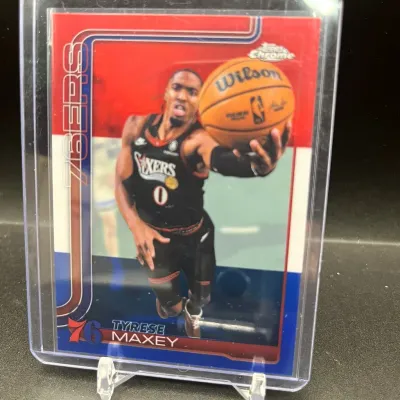Sale Photo Thumbnail #211: 2025-26 Topps Chrome Tyrese Maxey #41 Philadelphia 76ers Basketball Card
