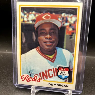 Sale Photo Thumbnail #208: 1978 Topps Joe Morgan Cincinnati Reds NL All-Star Vintage Baseball Hall of Fame Card