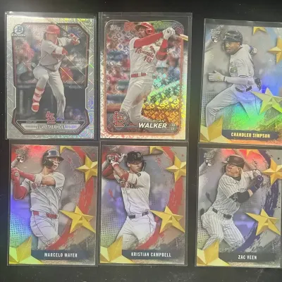 Sale Photo Thumbnail #115: 6 Card Topps Baseball Lot RC Marcelo Mayer Kristian Campbell Zac Veen Walker