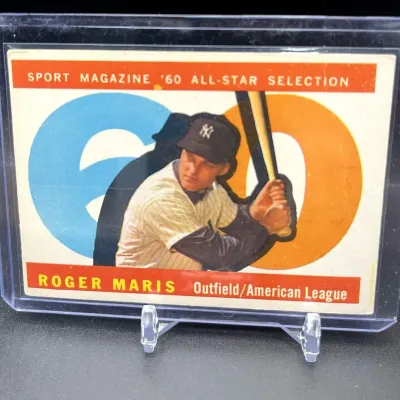 Sale Photo Thumbnail #25: 1960 Topps Roger Maris #565 Sport Magazine All-Star New York Yankees Baseball Card