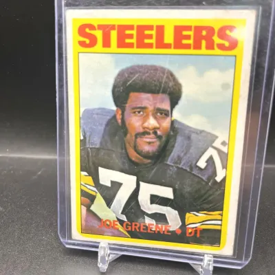 Sale Photo Thumbnail #137: 1972 Topps Joe Greene #230 Mean Joe Greene Pittsburgh Steelers NFL Hall of Fame