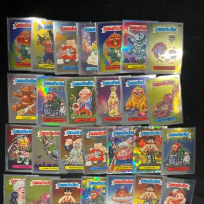 Sale Photo Thumbnail #127: Garbage Pail Kids 27 Card Lot Topps Chrome Foil Refractor Style Parallels GPK