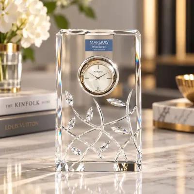 Marquis by Waterford Crystal Mantel Clock - Made in Slovenia