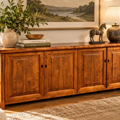 Winiarski’s Custom California Claro Walnut Buffet – Heritage Vineyard Tree – Attributed to Jim Calla