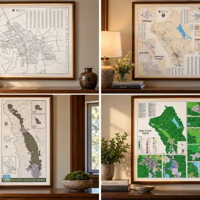 Napa County Map Collection – 4 Maps: Precincts, Zoning & Agricultural Preserve