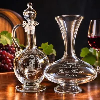 Warren Winiarski Vintners Hall of Fame 2009  Commemorative Glass Decanters