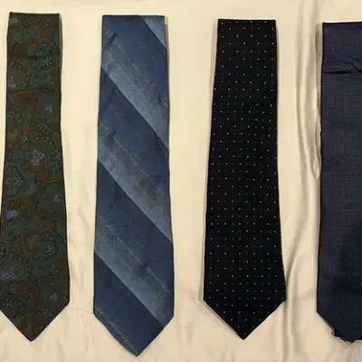 Curated Lot of 10 Designer Men's Silk Neckties: Bally, Sulka, Chester Barrie & More