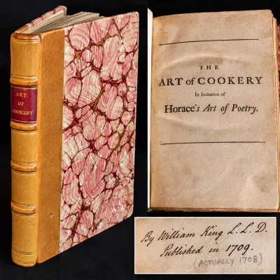 Antique William King’s *The Art of Cookery*  An Early Classic of English Culinary Literature, Origin