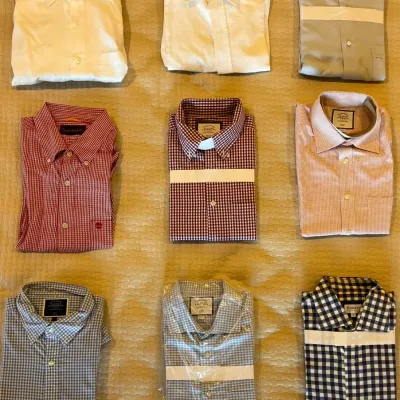 Lot of 9 Designer Dress Shirts Size 16.5 / 42 