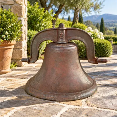 Antique/Vintage Heavy Cast-Iron Farm & Dinner Bell with Original Yoke