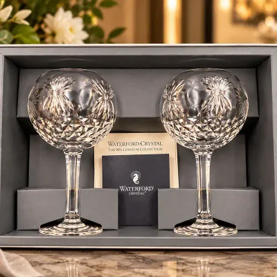 Waterford The Millennium Collection Goblets In Original Box 