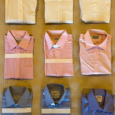 Lot of 9 Designer Dress Shirts – Size 16.5 / 42 (Jermyn Street Makers)
