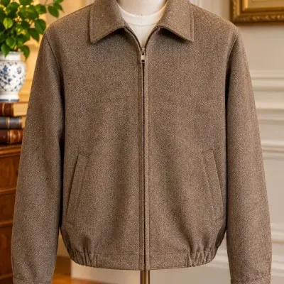 Bullock & Jones Wool & Cashmere Storm System Bomber Jacket (Size Medium)