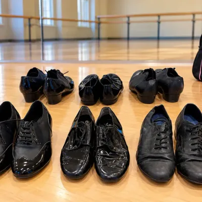 Lot of 3 Pairs Men's Very Fine Dancesport Shoes - Black Leather & Patent - Size 11