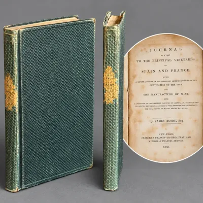 Antique 1835 James Busby Journal of a Visit to the Vineyards of Spain and France  Wine History Book 