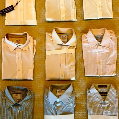 Lot of 9 Designer Dress Shirts Size 16.5 / 42 