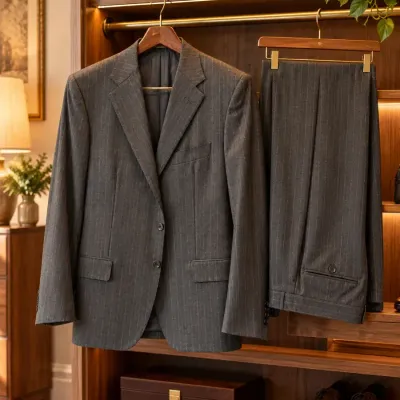 Luciano Barbera Colleziones Sartoriale Pinstripe 2-Piece Suit 44R / 34x29