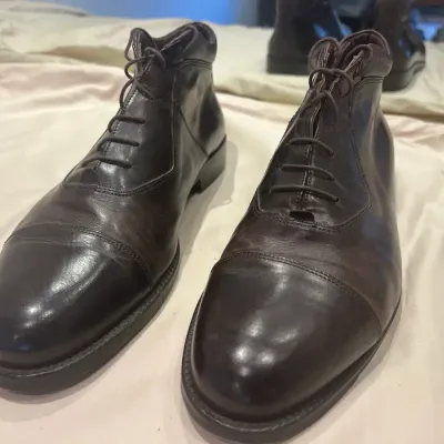 Domani by Johnston & Murphy Dark Brown Leather Dress Boots