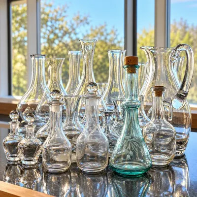 20-Piece Assorted Glass Vases, Decanters & Carafes  LaRochre, Tegiri & Decorative Glass 