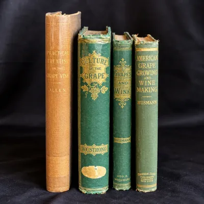 Collection of 4 Antique & Vintage Books on Grape Growing & Winemaking  1848-1921 