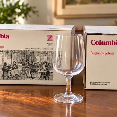 Schott Zwiesel Columbia Burgundy Wine Goblets  2 Original Boxes  Germany 