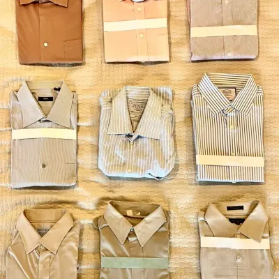 Lot of 9 Designer Dress Shirts Size 16.5 / 42 
