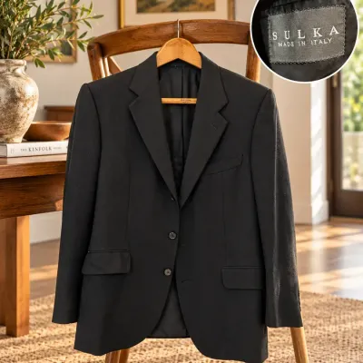 Vintage Sulka Made in Italy Luxury Blazer / Sport Coat 44R