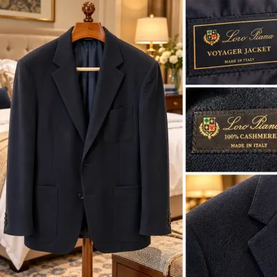 Loro Piana "Voyager Jacket" 100% Cashmere Sport Coat / Blazer 44R