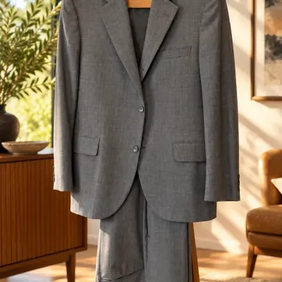 Vintage Brooks Brothers "Golden Fleece" Glen Plaid 3-Piece Suit 44R / 34x29