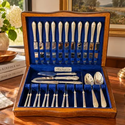 Sterling Silver Vintage Kirk & Son Flatware W/Monogram (30 pcs) (1766g)