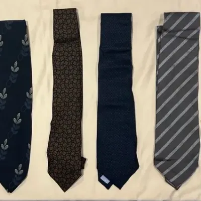 Curated Lot of 10 Designer Silk Neckties – Giorgio Armani, Dunhill, Charles Tyrwhitt, Crombie & More
