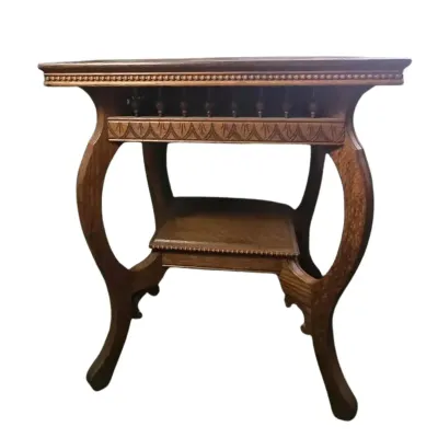 Antique Tiger Oak Parlor Table