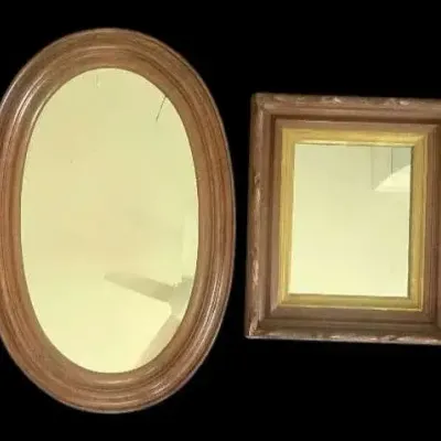 2 Antique Accent Mirrors