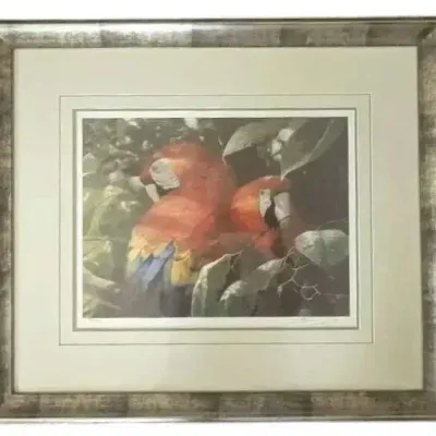 "Scarlet Macaw Pair" Numbered & Signed Lithograph By John Seerey-Lester