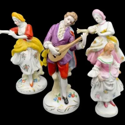 Victorian Figurines -(4) Made In Japan 