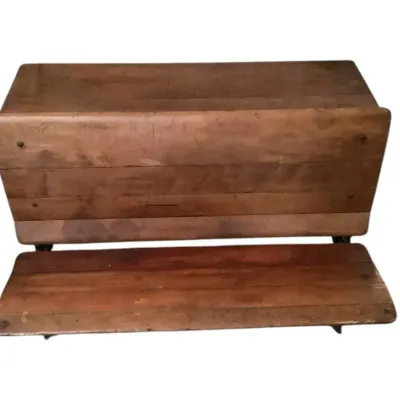 Late 19th Or Early 20th Century Combination School Desk And Bench