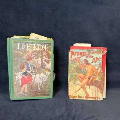 “1924” Edition Of Heidi By Johanna Spryi & “1914” Edition Tarzan Of The Apes By Edgar Burroughs 
