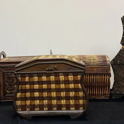 Set Of Seven  Decorative Vintage Style Storage Trunks And Treasure Chests 