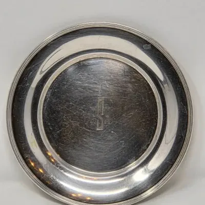 Antique Sterling Silver Stieff 6.25" Plate Approx 122.9g
