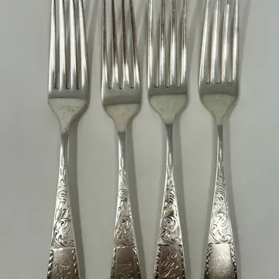 Vintage Sterling Silver Forks Old Maryland Pattern S. Kirk & Son/Kirk Stieff 