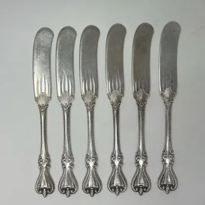 Antique Sterling Silver Towle “Old Colonial” Knifes Set Of Six Approx. 135.3g