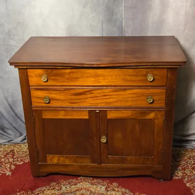 Antique Wooden 2 Drawer & 2 Door Cabinet