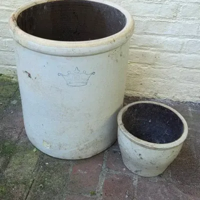 Stoneware Crocks (2) 